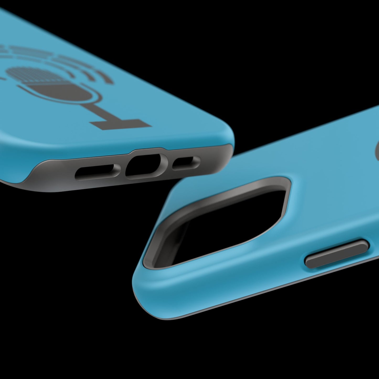 Phone Case — Retro Microphone Podcast Design, Magnetic Impact-Resistant