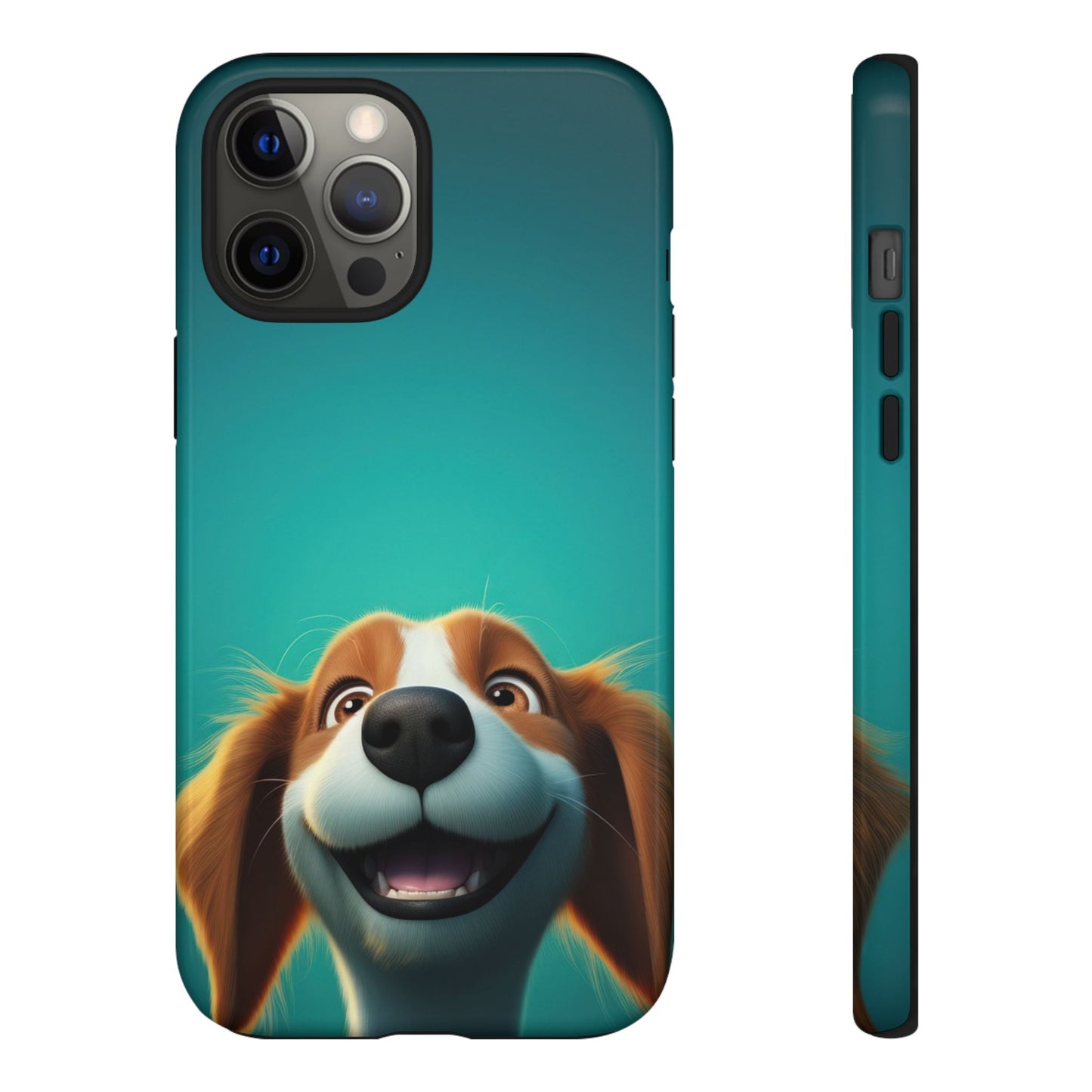 Happy Dog Phone Case — Cute Cartoon Puppy Protective Phone Cover