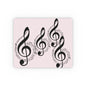 Music Treble Clef Mouse Pad — Pink Piano Desk Mat for Musicians & Music Lovers