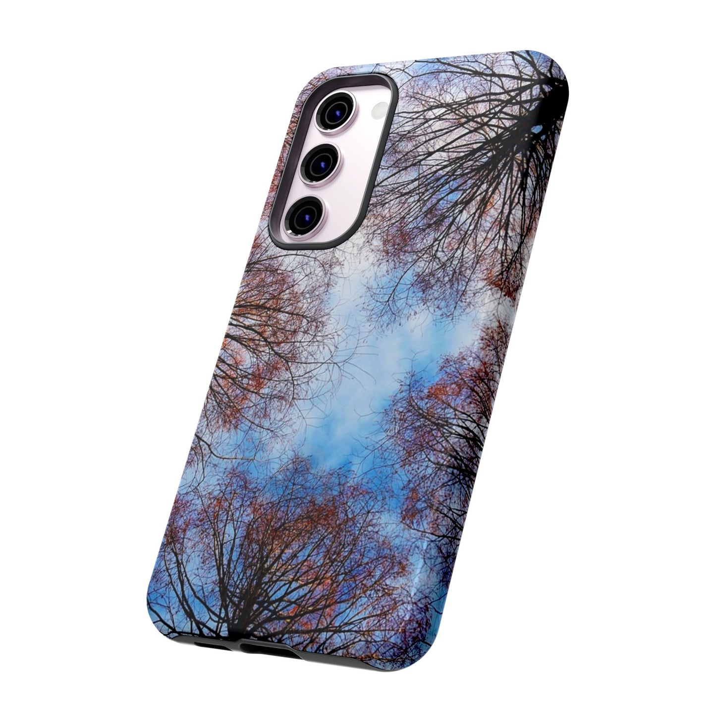Skyward Trees Phone Case — Nature Forest Canopy Protective Tough Case