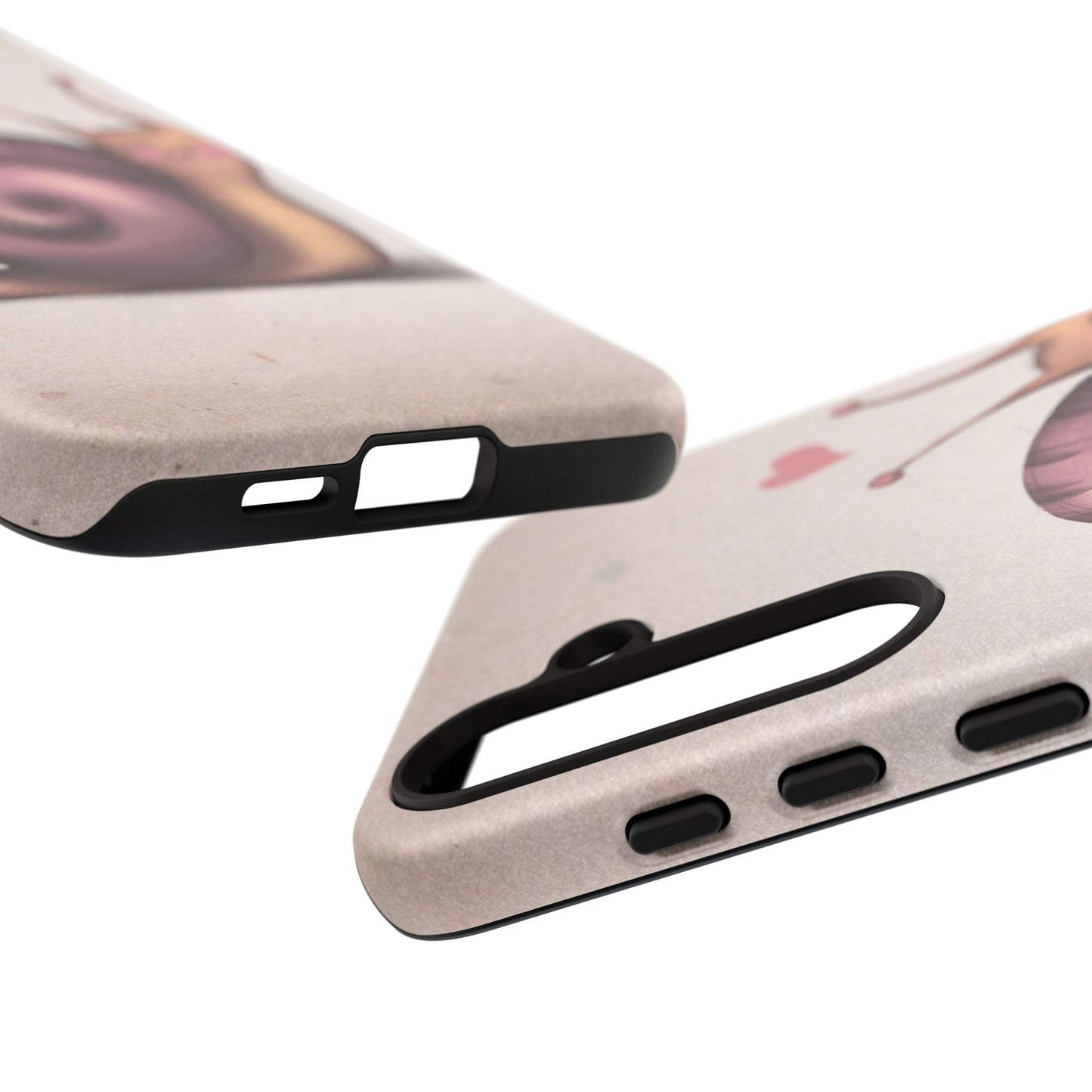 Cute Snail Phone Case — Pink Heart Cartoon Protective iPhone Cover