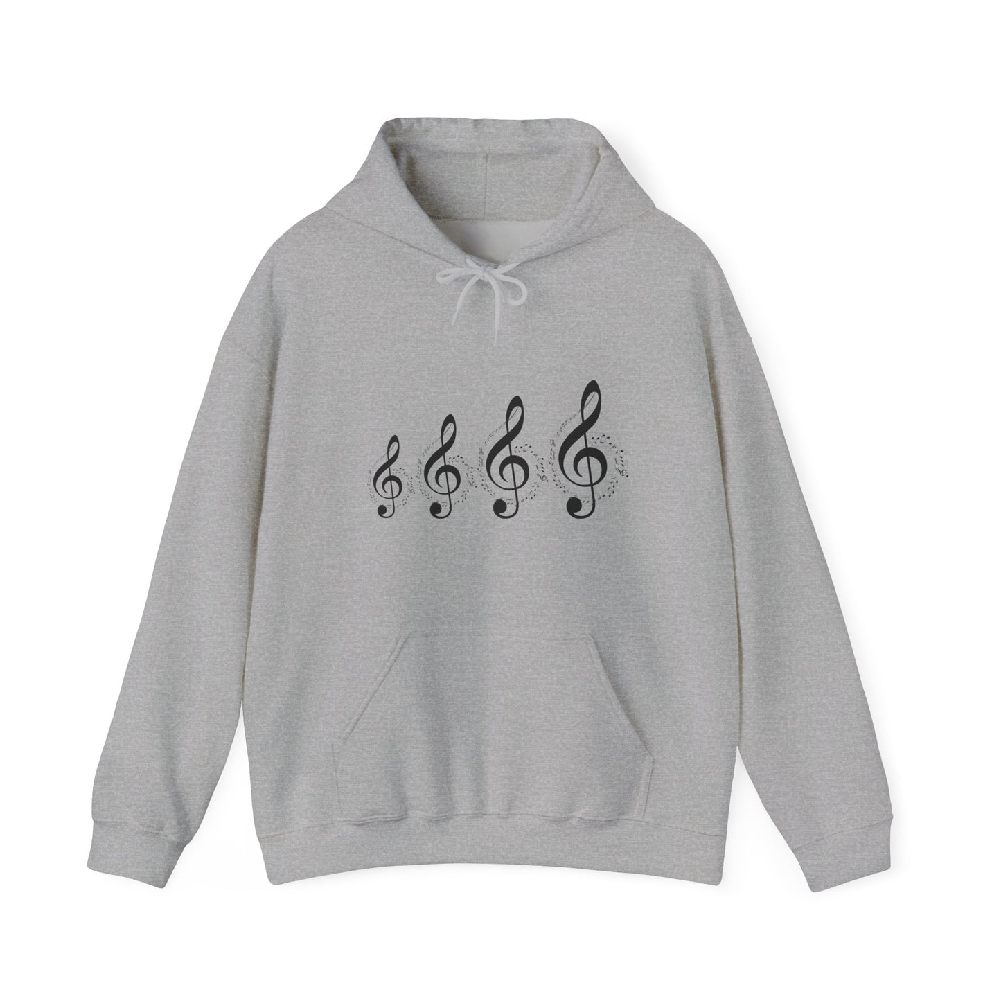 Treble Clef Hoodie – Minimal Music Note Graphic Sweatshirt for Musicians
