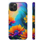 Floral Burst Tough Phone Case — Vibrant Watercolor Flowers Protective Cover
