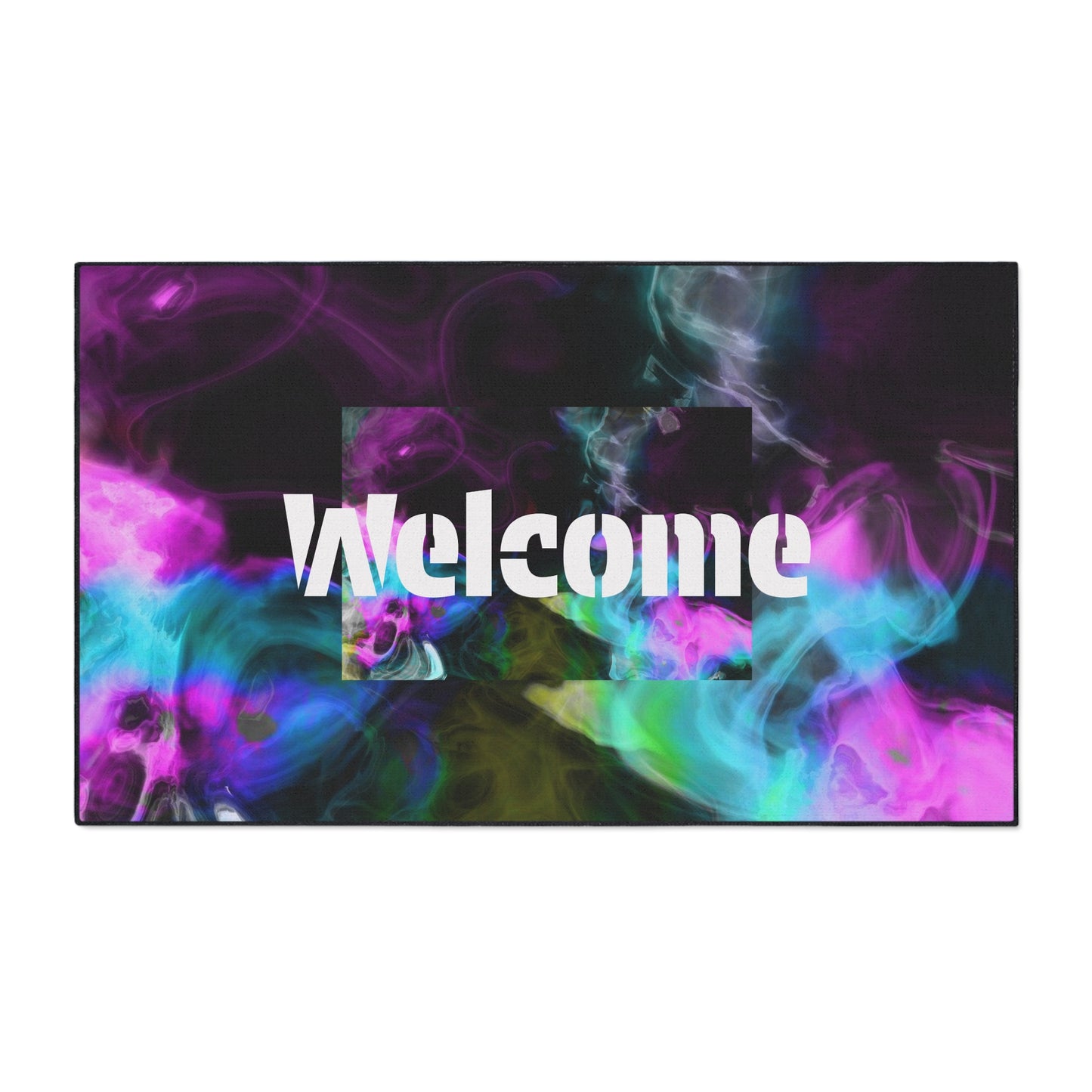 Welcome Smoke Welcome Mat — Heavy Duty Colorful Floor Mat for Entryway