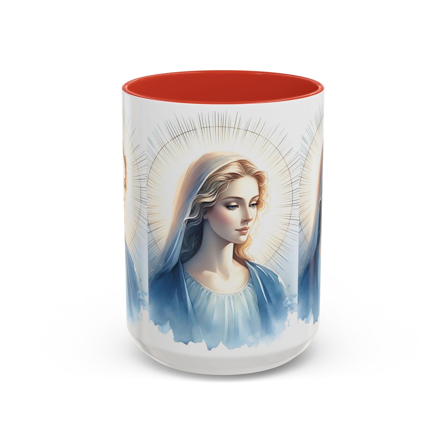 Serene Virgin Mary Accent Coffee Mug