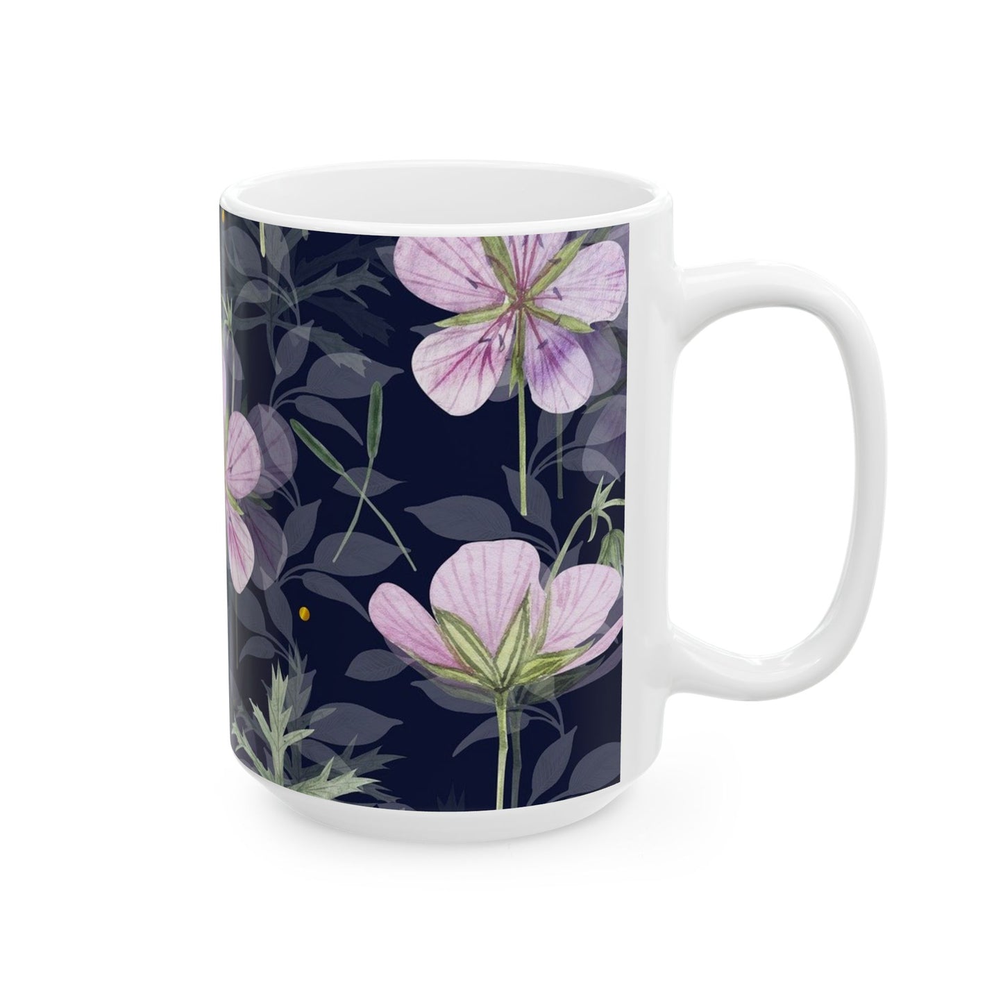 Floral Bliss Ceramic Mug | 11oz & 15oz | Coffee Lover Gift | Nature-Inspired Drinkware | Floral Decor | Mother's Day Gift