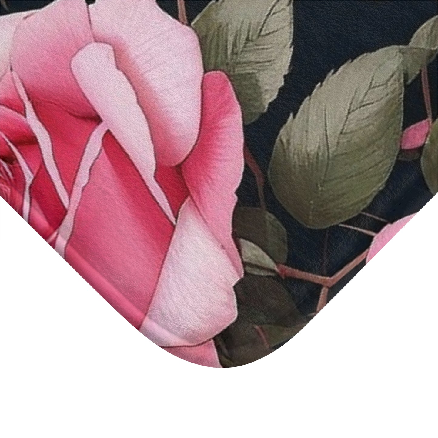 Elegant Floral Bath Mat for Relaxing Bathrooms, Rose Bath Decor, Home Spa Accessory, Mother's Day Gift, Artisan Bathroom Rug