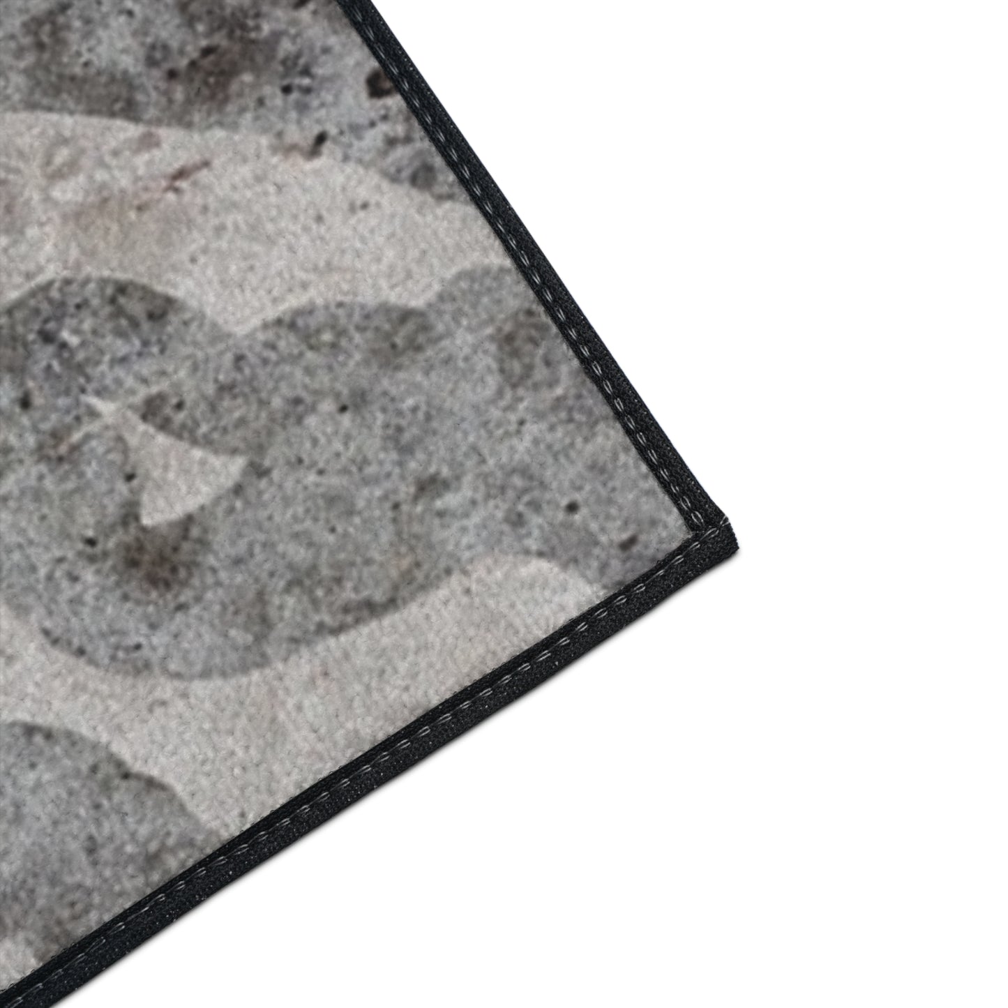 Abstract Black & Gray Heavy Duty Floor Mat — Modern Wave Rug for Entryway, Kitchen, or Office