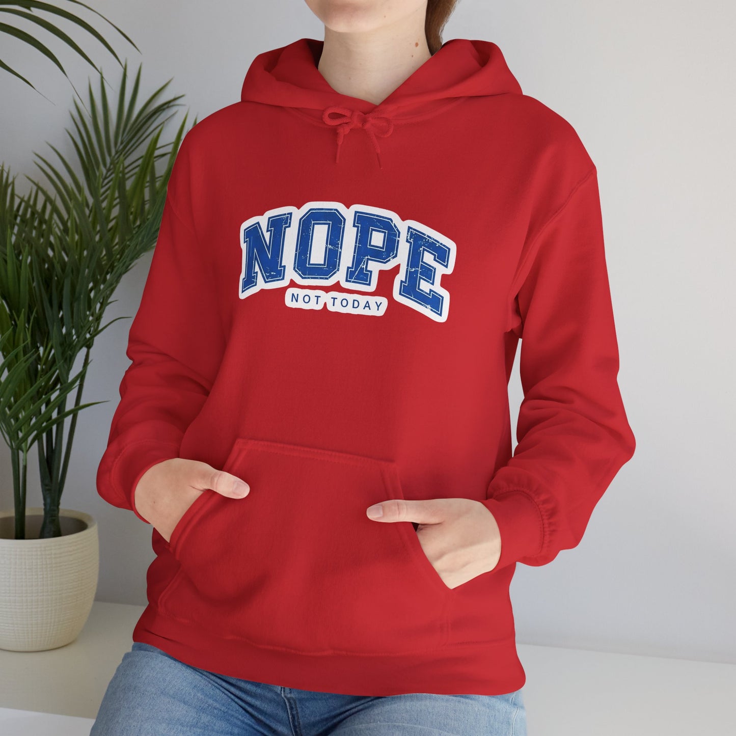 Nope "Not Today" Hoodie — Casual Graphic Pullover for Chill Days