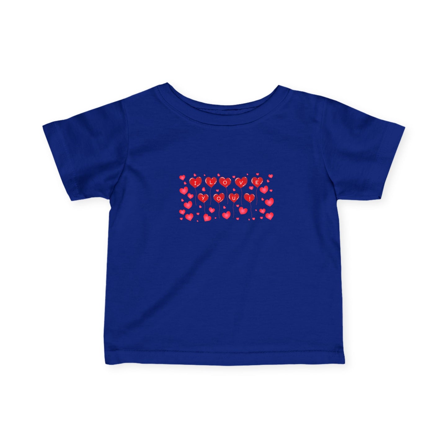 Infant Tee — Red Heart Pattern Baby Shirt (Valentine’s Day)