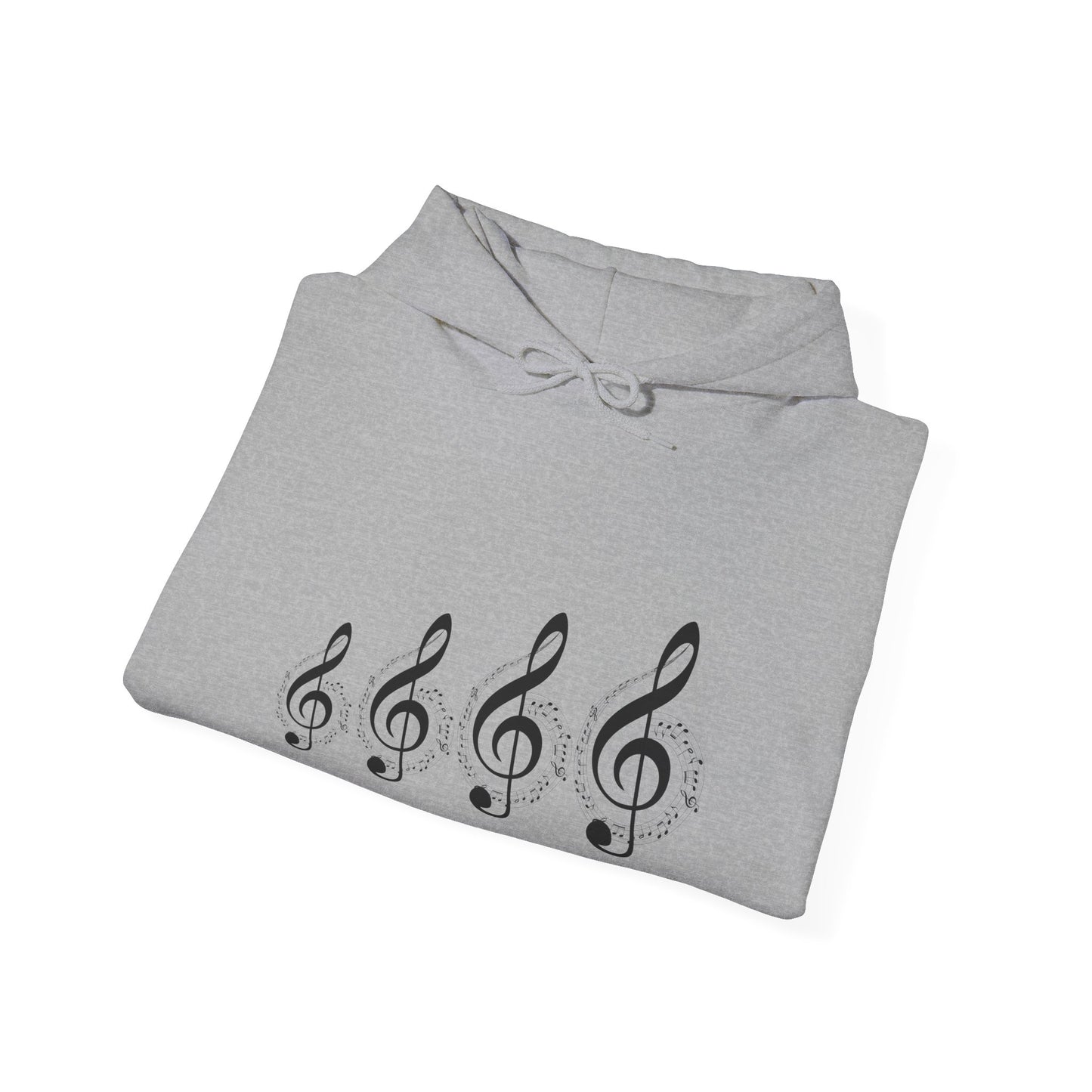 Treble Clef Hoodie – Minimal Music Note Graphic Sweatshirt for Musicians