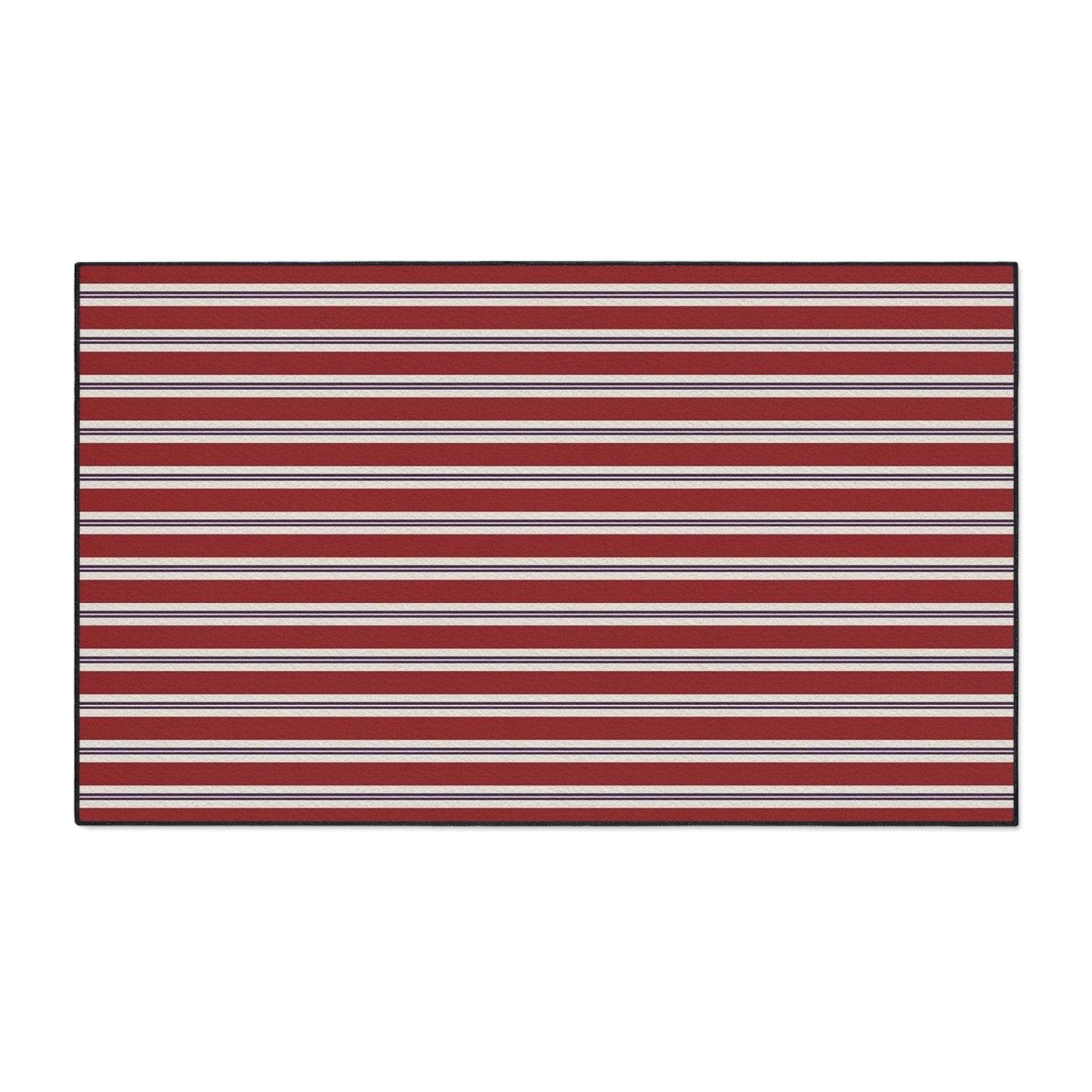 Striped Heavy Duty Floor Mat - Red & White Outdoor/Entry Rug