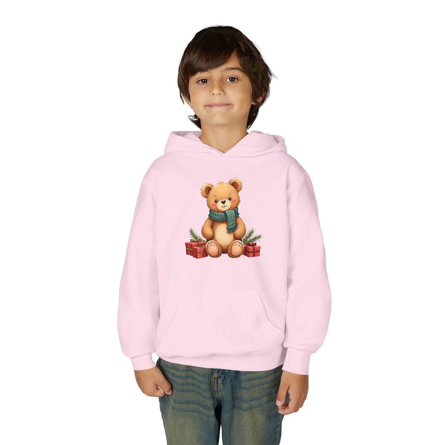 Kids Holiday Teddy Bear Hoodie – Cute Christmas Gift Sweatshirt