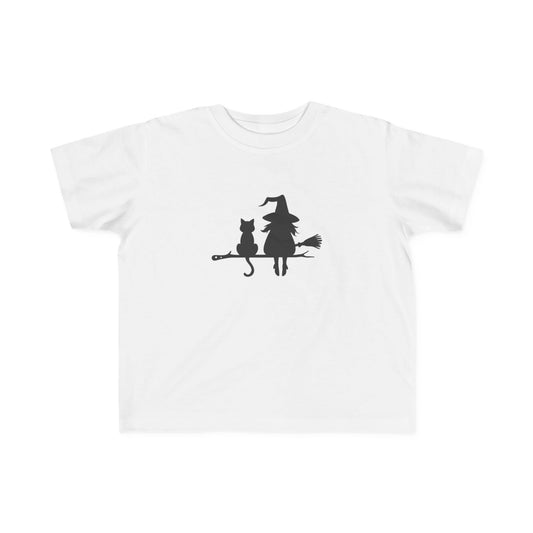 Toddler Witch and Cat Tee | Halloween T-Shirt, Kids Graphic Tee, Witch Shirt, Toddler Costume, Fall Apparel