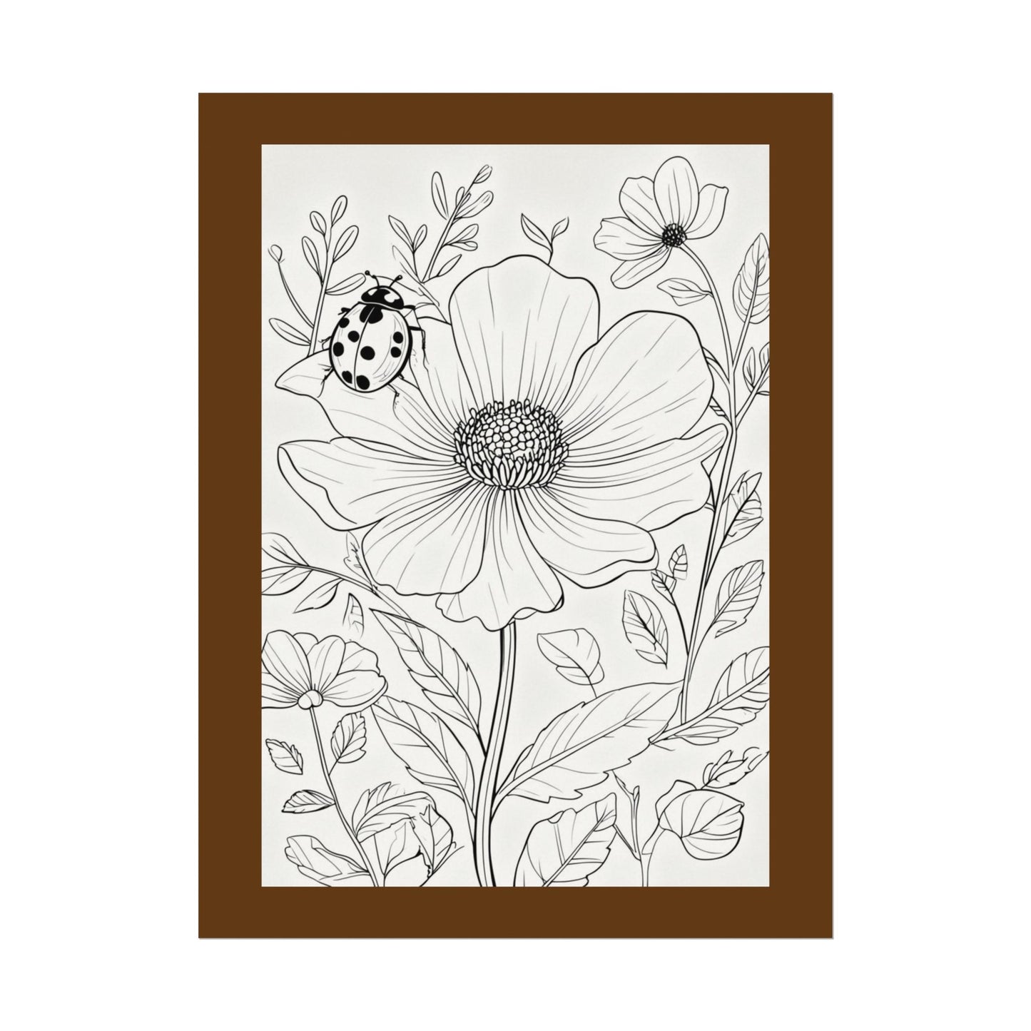 COLOR IT YOURSELF  Line Art Poster — Textured Matte Print