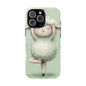 Cute Yoga Sheep Phone Case — Pastel Lamb Ballerina Protective Cover