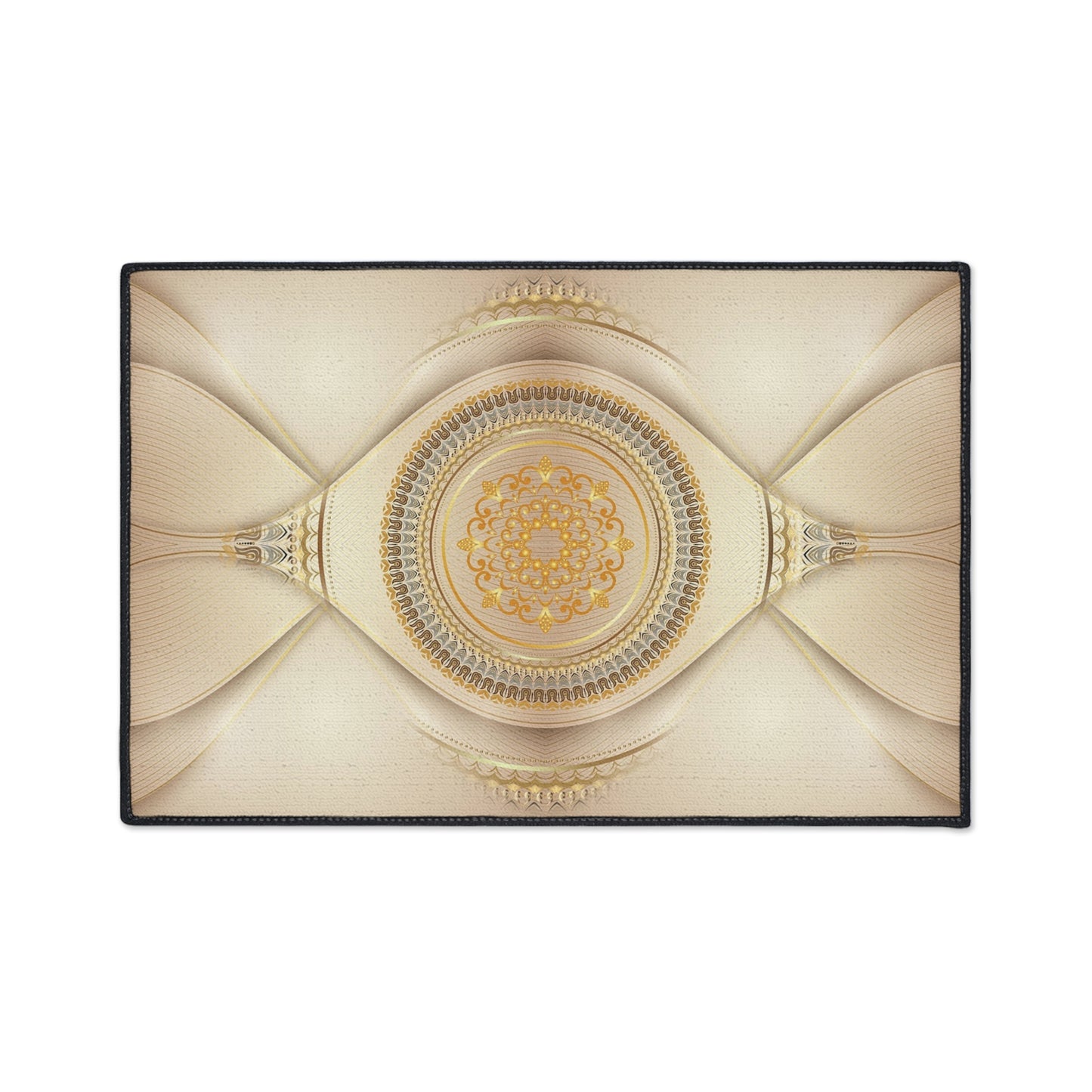 Ornate Mandala Floor Mat — Heavy-Duty Decorative Entrance Rug