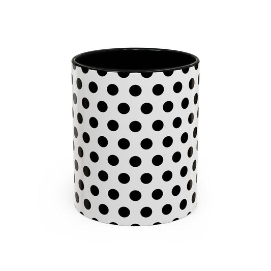 Elegant Polka Dot Mug - Stylish Coffee Cup for Home, Office, Gift for Birthdays, Anniversaries, Holidays, Unique Drinkware