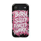 Phone Case — "Born to Sleep, Forced to Work" Impact-Resistant Magnetic Case