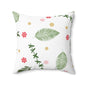 Botanical Floral Pillow, Cozy Home Decor, Green Leaf Cushion, Nature Inspired Gift, Spring Decor, Bedroom Accent