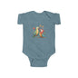 Baby Bodysuit — Cute Parrot & Sloth Love Graphic Infant Onesie