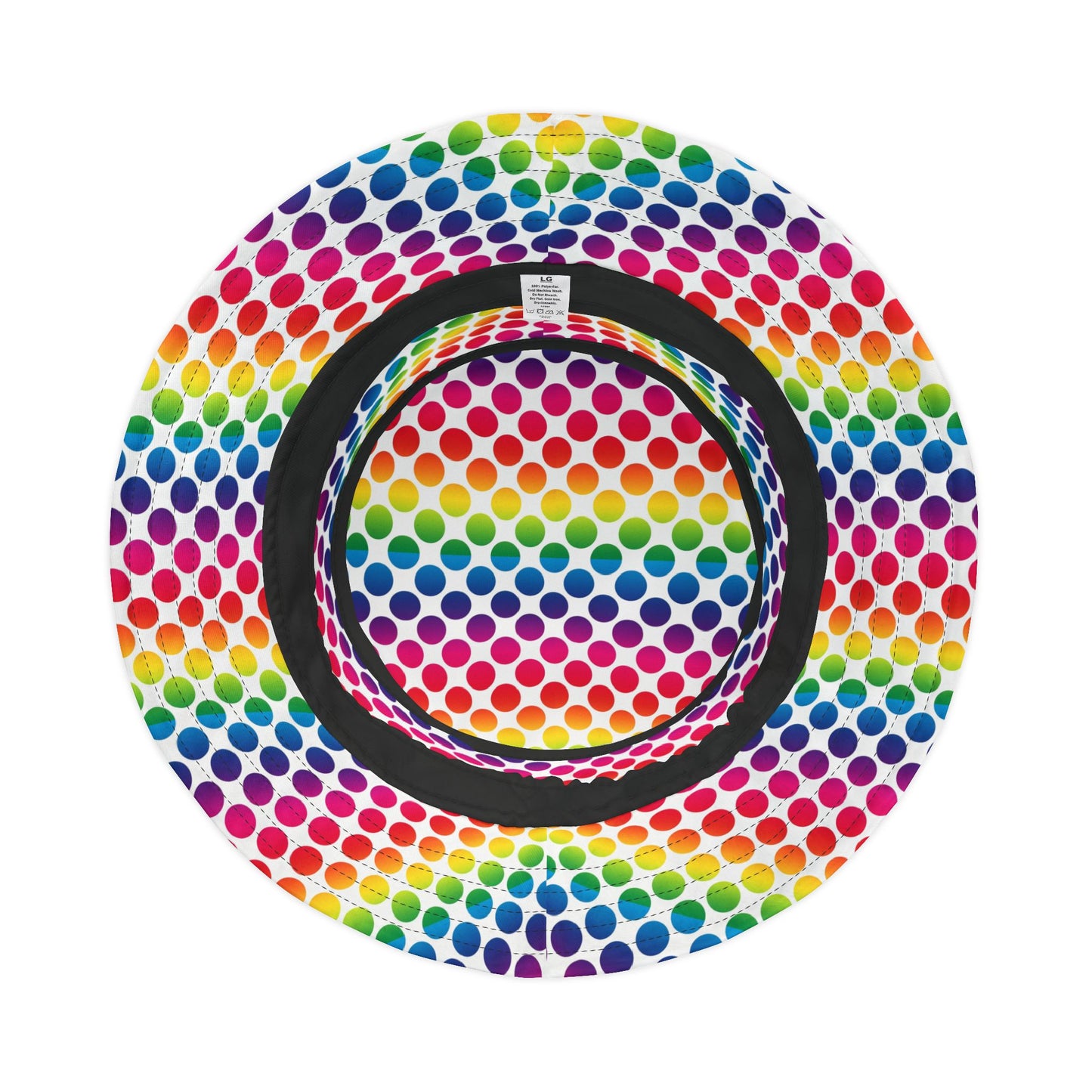 Vibrant Rainbow Polka Dot Bucket Hat, Summer Hat, Festival Accessory, Beachwear, Gift for Her, Fun Fashion