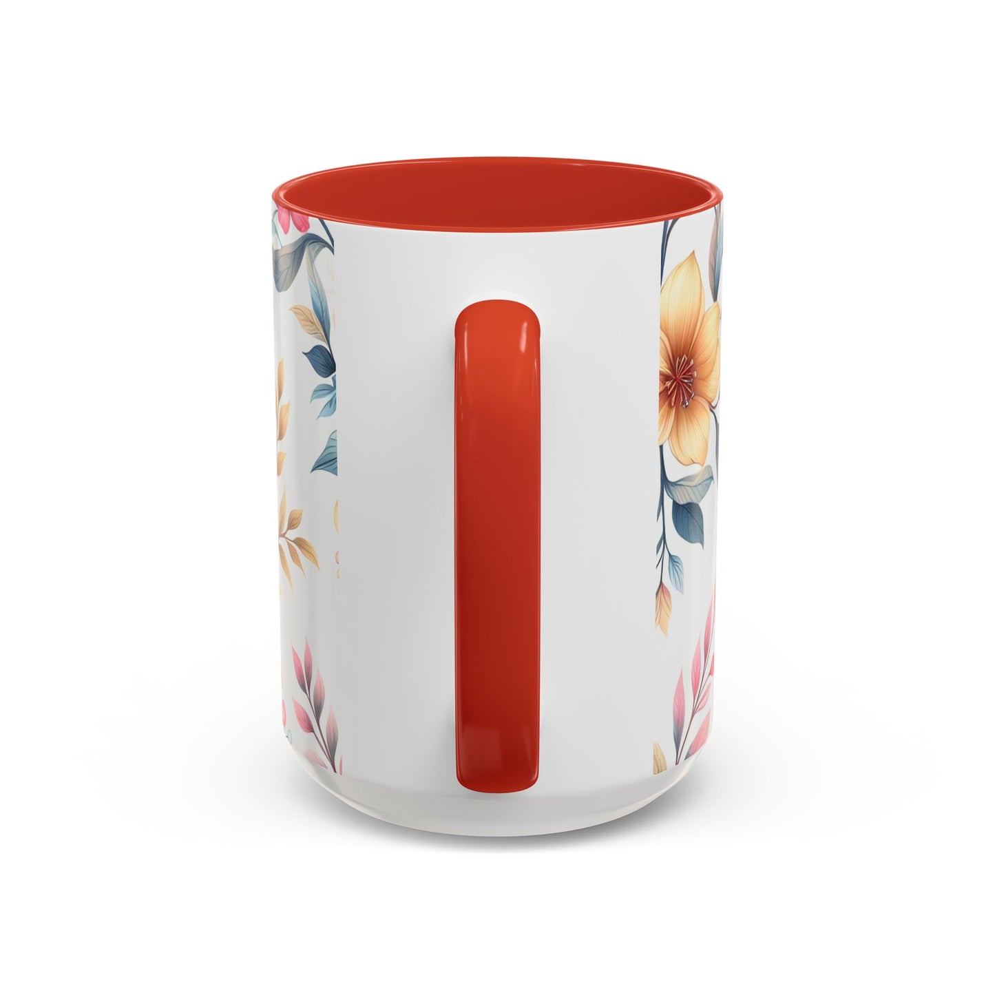 Floral Accent Coffee Mug - Perfect Gift for Tea Lovers, Home Decor, Kitchen Accessories, Mother's Day, Coffee Enthusiasts