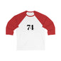 Stylish Unisex Baseball Tee, Casual Tee for Sports Lovers, 74 Graphic Shirt
