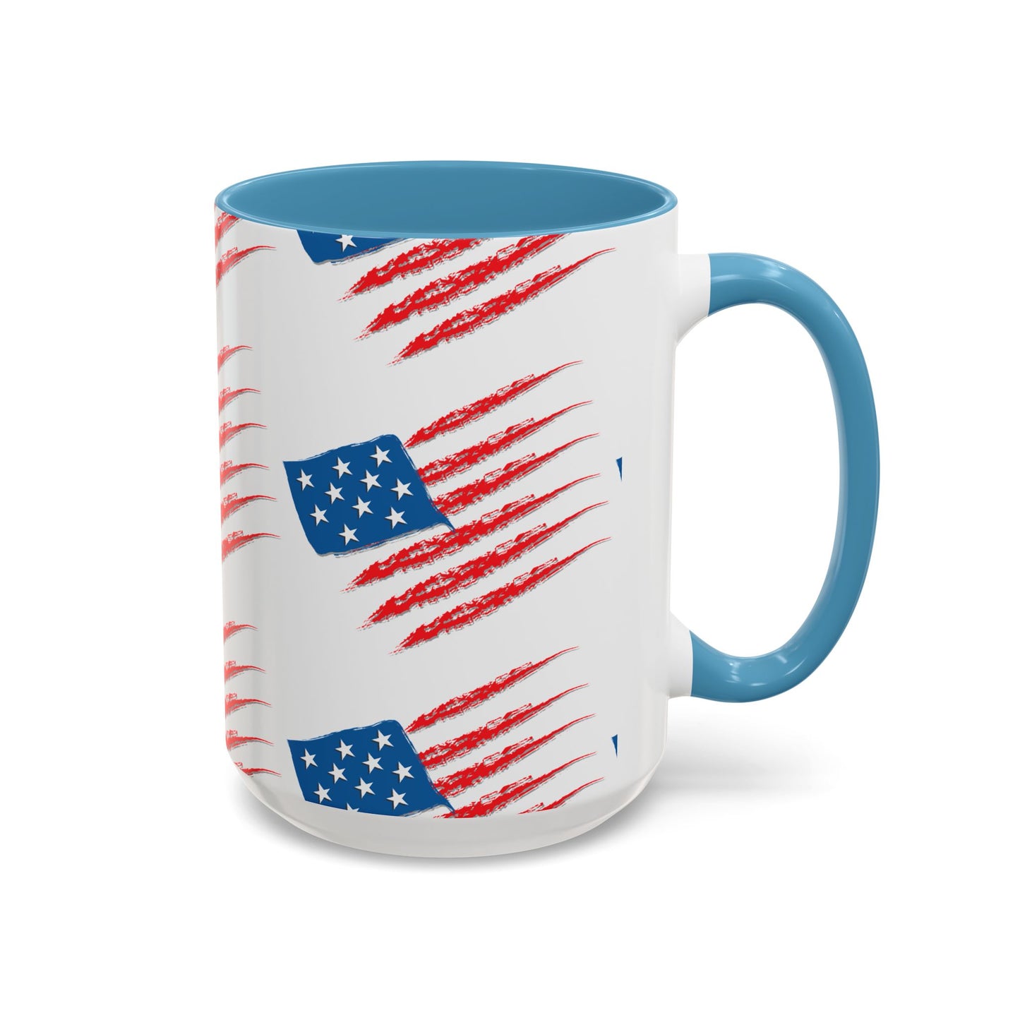 Patriotic Accent Coffee Mug | USA Flag Design