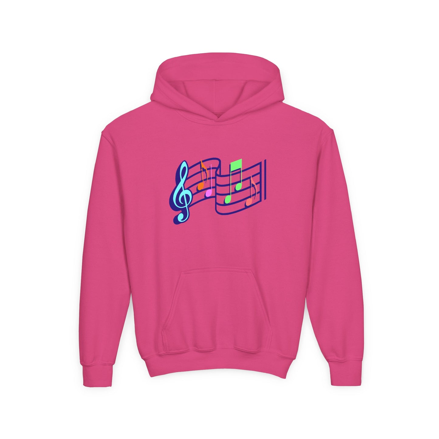 Kids Music Notes Hoodie — Colorful Treble Clef & Sheet Music Sweatshirt