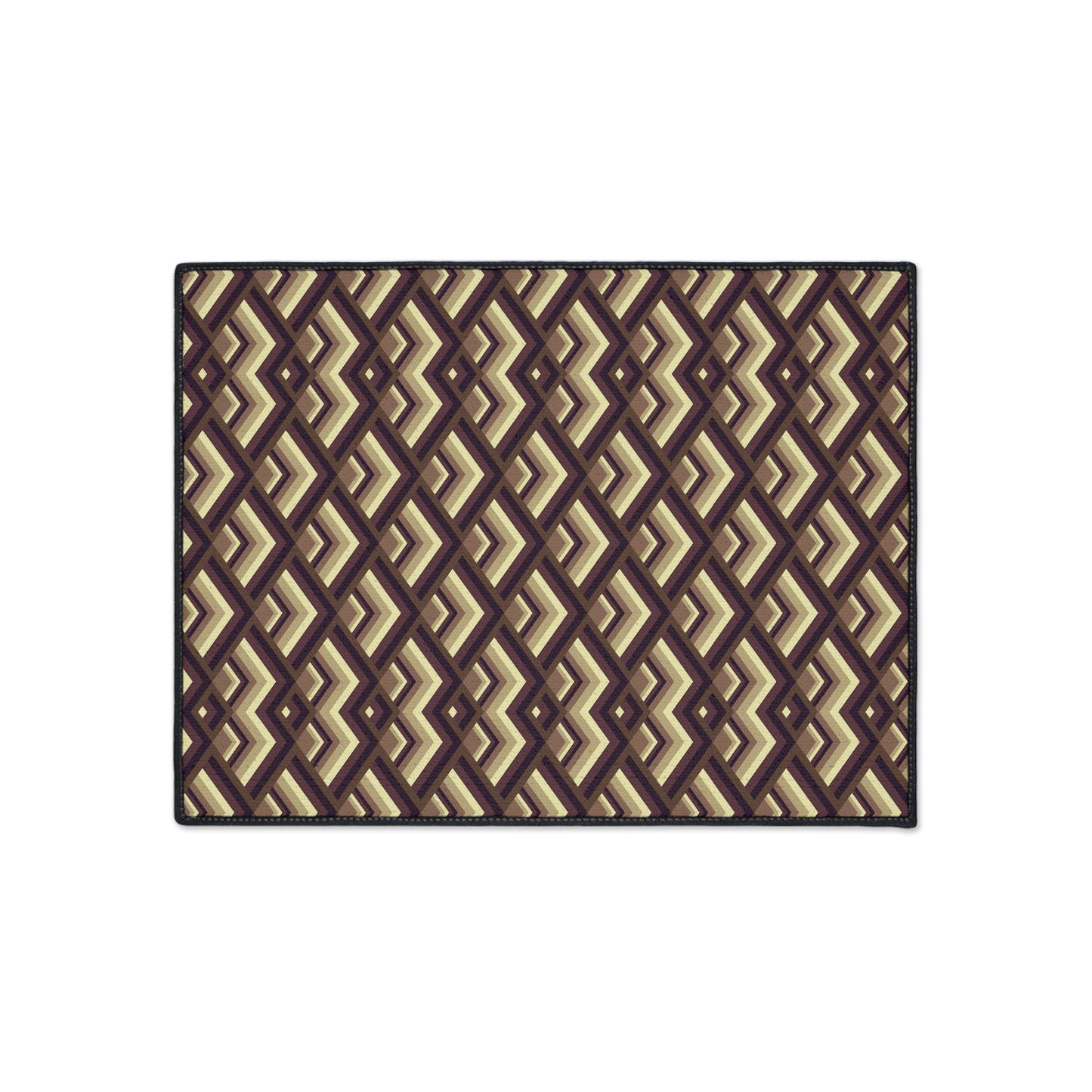 Geometric Retro Diamond Heavy-Duty Floor Mat