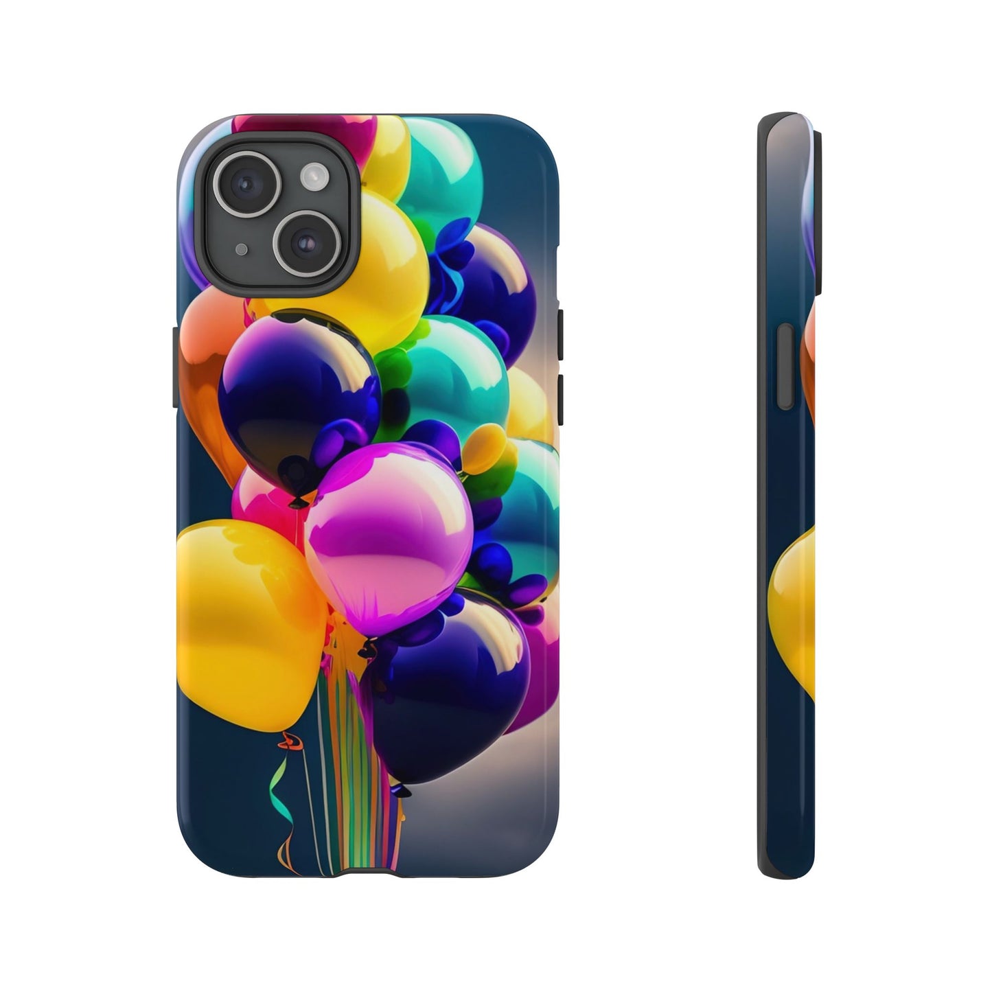Colorful Balloon Tough Phone Case — Vibrant Party Balloons Protective Cover