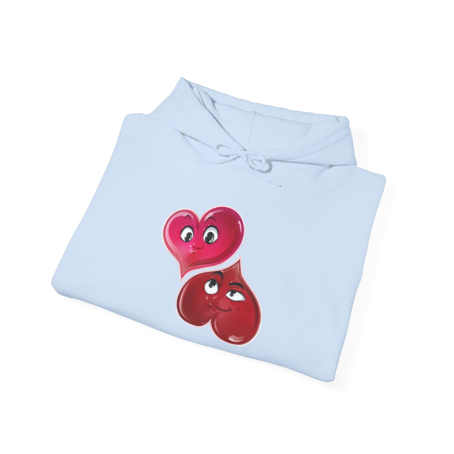 Heart Buds Hoodie — Cute Pair of Cheeky Heart Characters, Valentine’s Day Gift