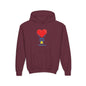 Kids Heart Balloon Hoodie — Cute Girl Holding Red Heart Design