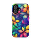 Floral Prism Magnetic Impact-Resistant Phone Case — Colorful Gradient Petal Design