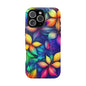 Floral Prism Magnetic Impact-Resistant Phone Case — Colorful Gradient Petal Design