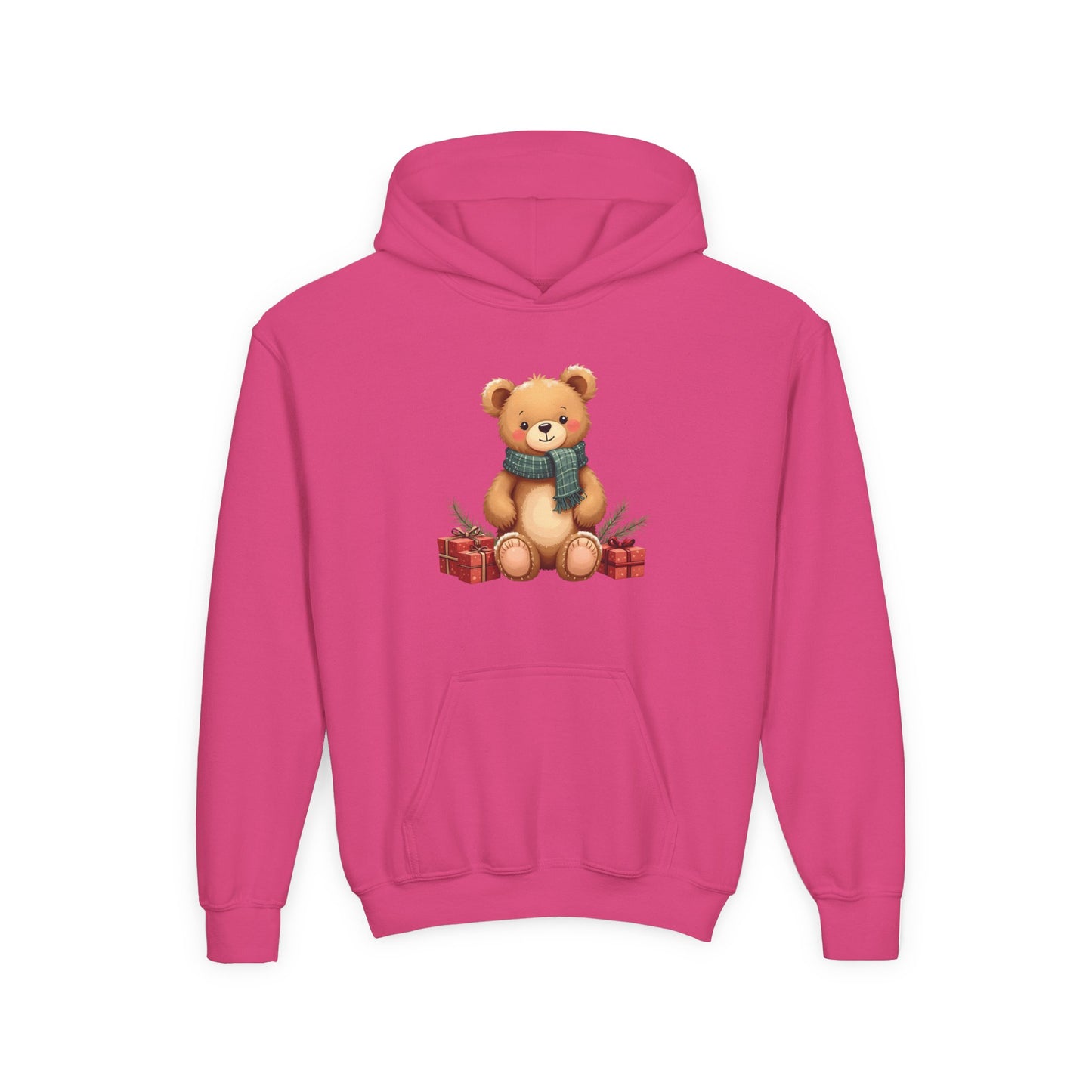 Kids Holiday Teddy Bear Hoodie – Cute Christmas Gift Sweatshirt