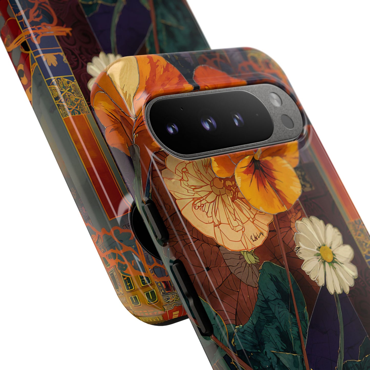 Floral Pansy Tough Phone Case — Vintage Botanical Protection