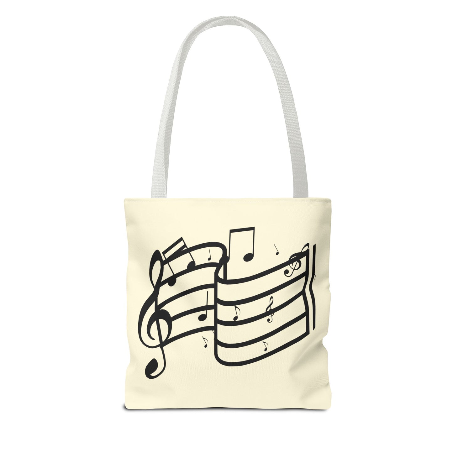 Music Notes Tote Bag — Sheet Melody Canvas Tote for Musicians & Music Lovers
