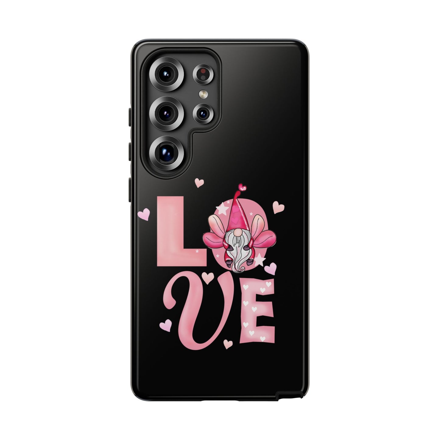 Love Gnome Phone Case — Cute Pink Heart Valentines Protective Case