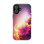 Floral Moonlight Phone Case – Purple Daisy Protective Cover