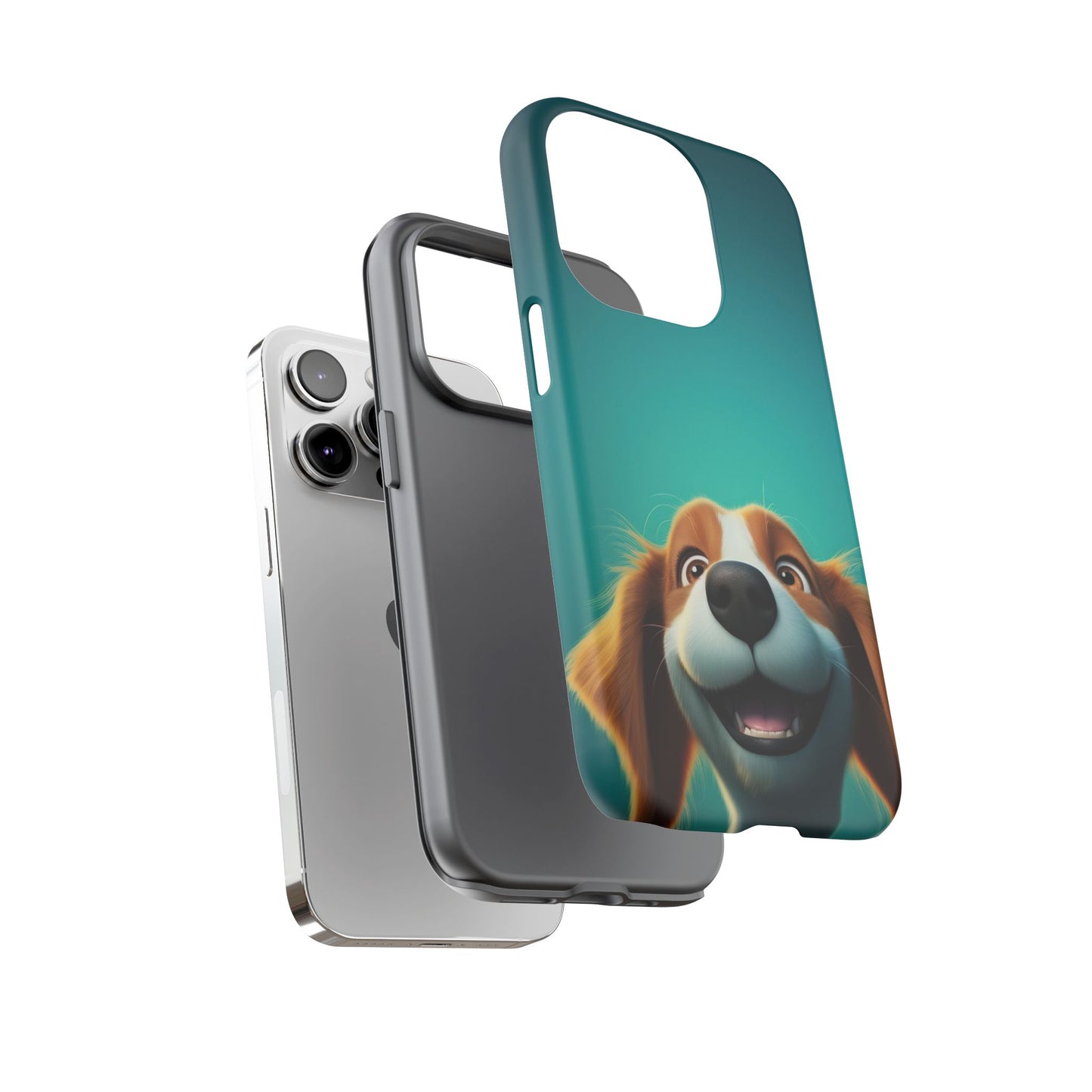 Happy Dog Phone Case — Cute Cartoon Puppy Protective Phone Cover