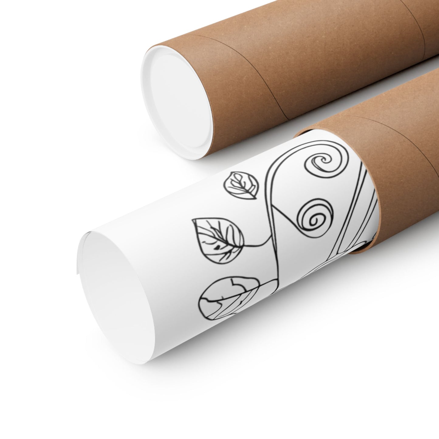 Floral Line Art Poster — Black & White Daisy Bouquet Matte Print - DIY