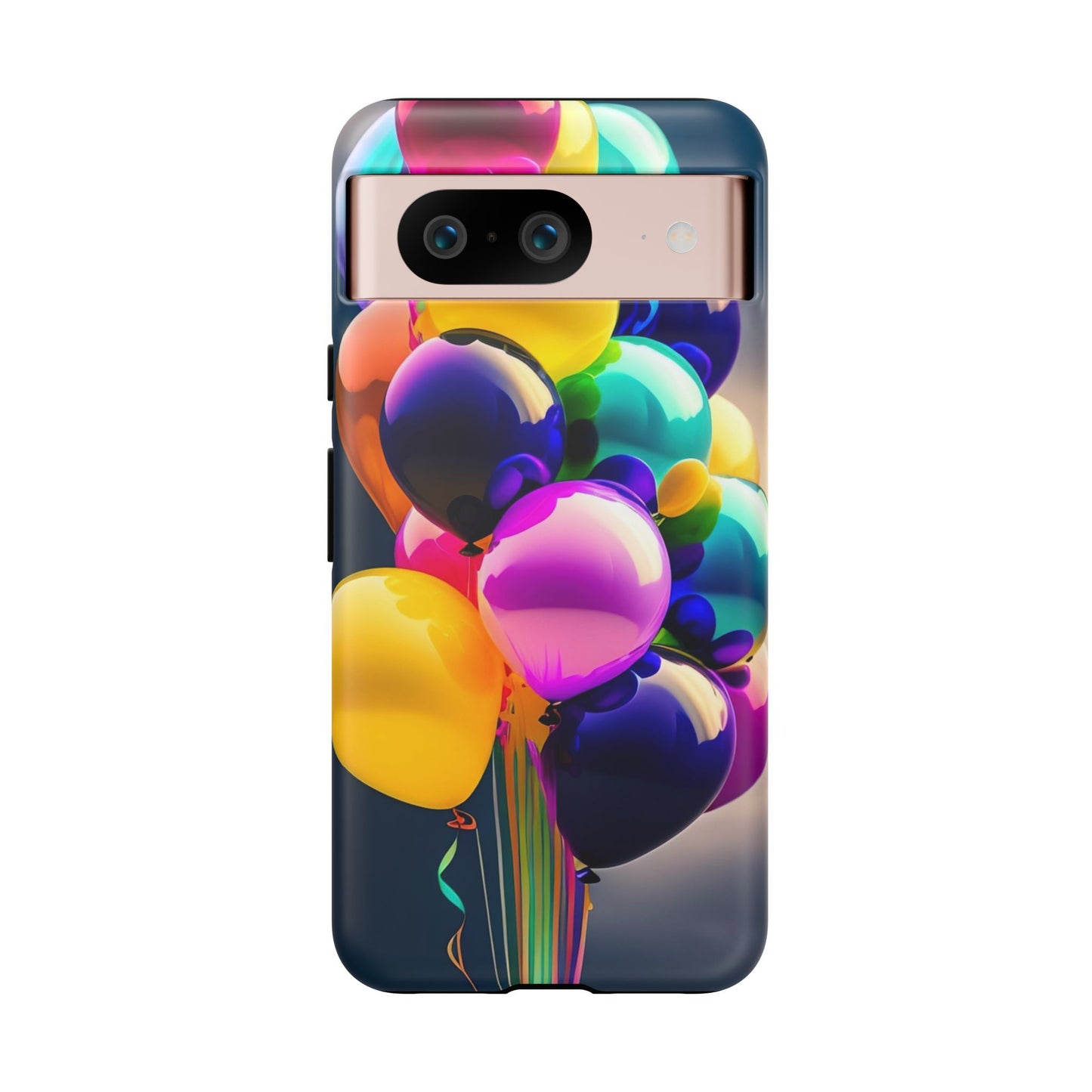 Colorful Balloon Tough Phone Case — Vibrant Party Balloons Protective Cover