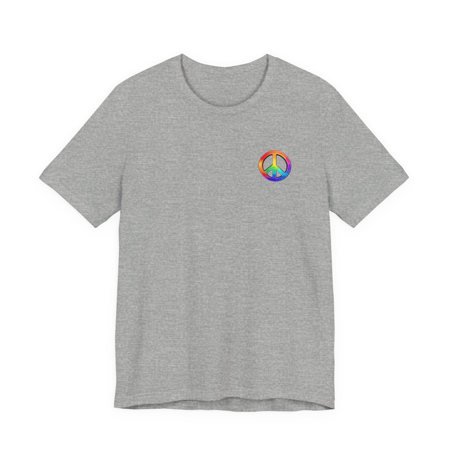 Peace Sign Tie-Dye Tee — Rainbow Hippie Peace Symbol T-Shirt