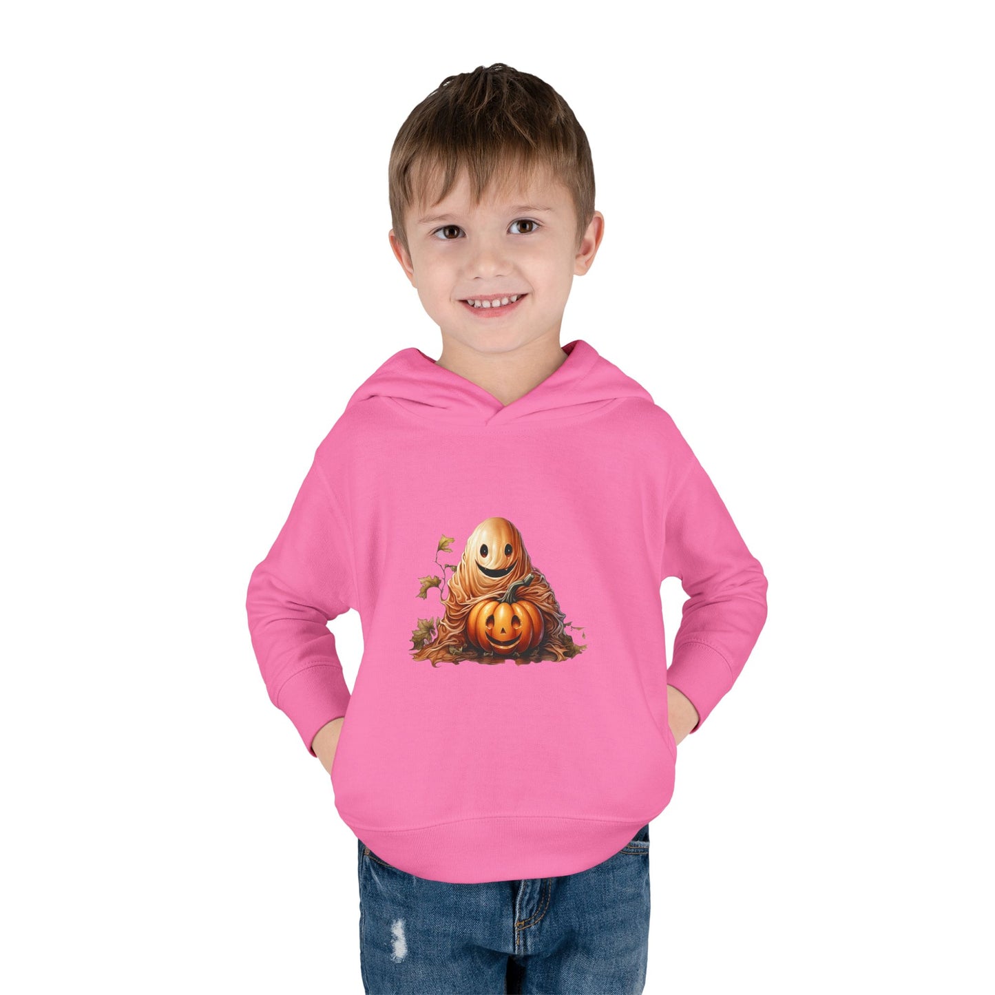 Halloween Toddler Hoodie, Cozy Pullover for Kids, Cute Fleece Sweatshirt, Perfect Fall Gift, Pumpkin Design