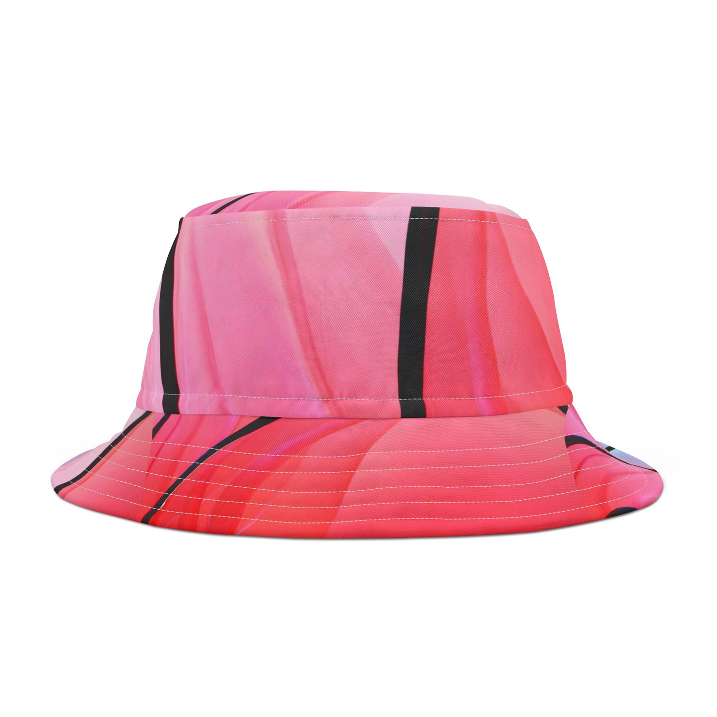 Trendy Abstract Bucket Hat  Vibrant Patterned Sun Hat for Summer