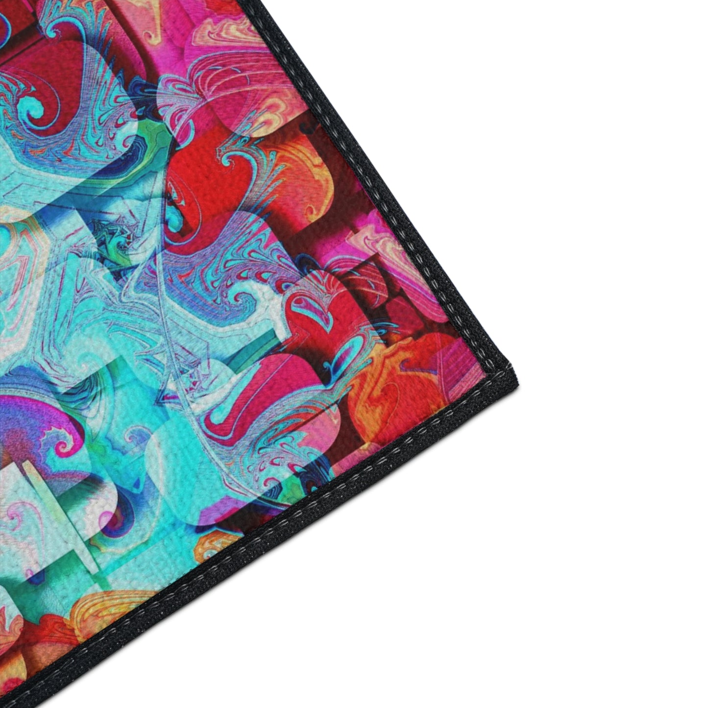 Abstract Color Splash Floor Mat — Heavy Duty Non‑Slip Door Rug