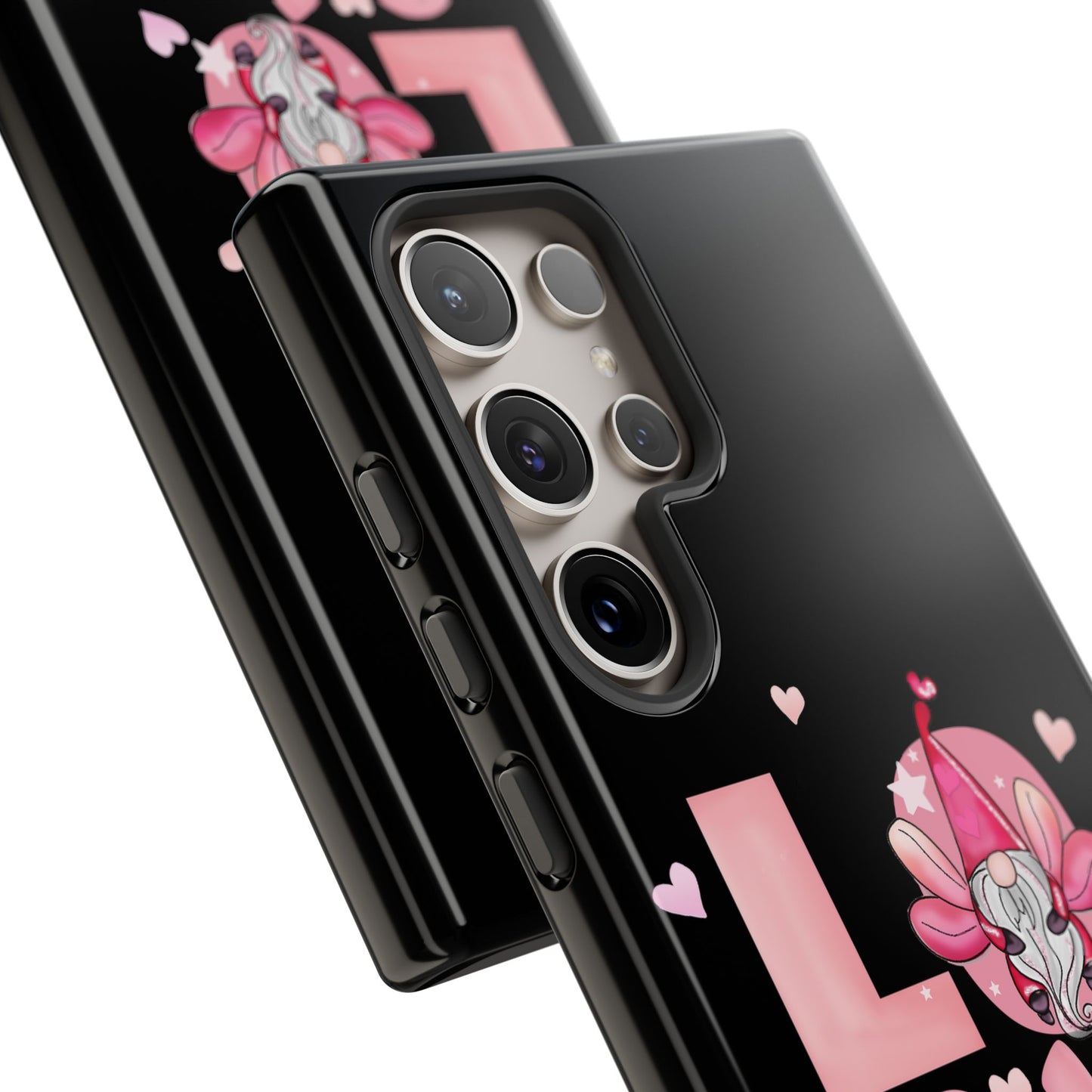 Love Gnome Phone Case — Cute Pink Heart Valentines Protective Case