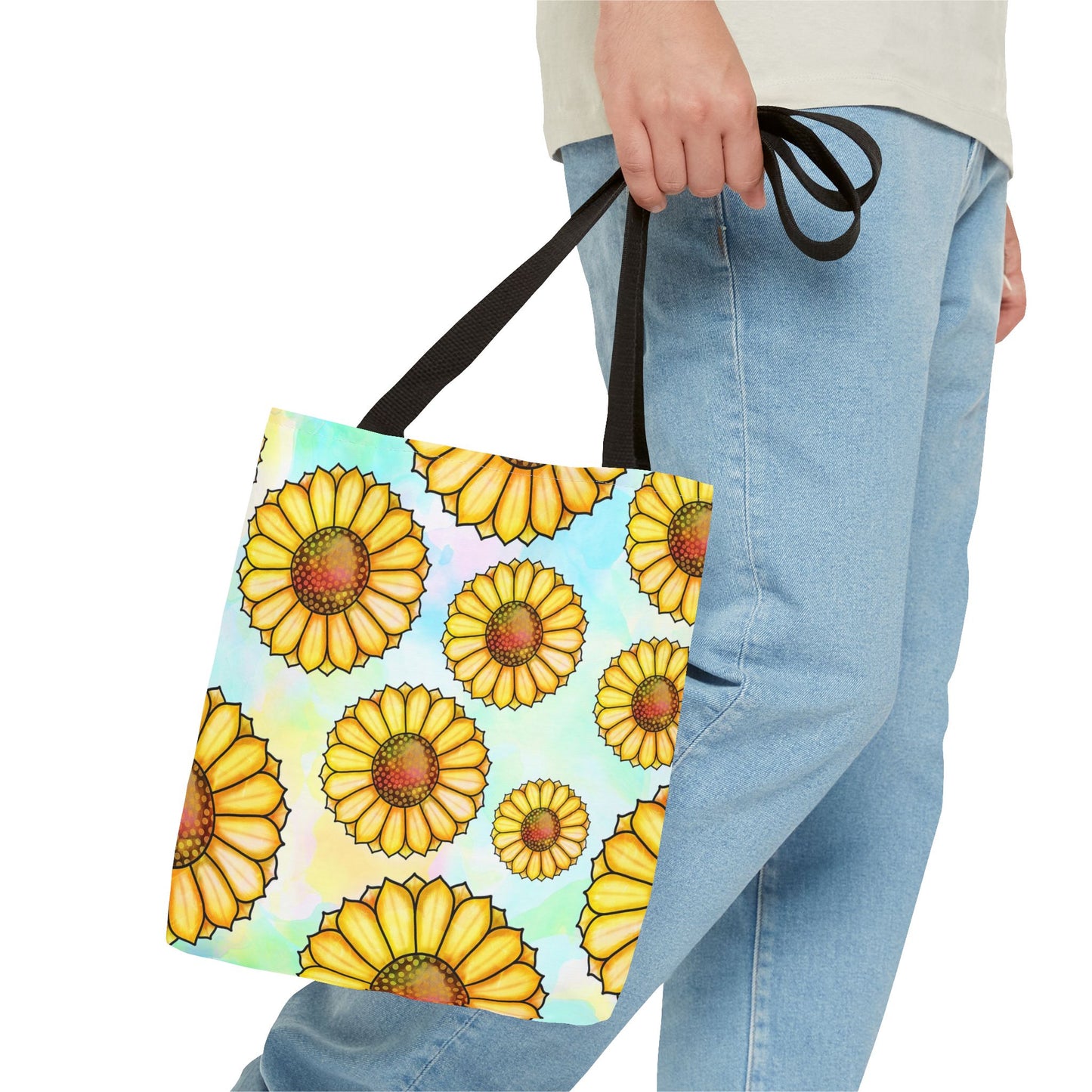 Sunny Floral Tote Bag, Eco-Friendly Shopping Bag, Beach Bag Summer Accessory